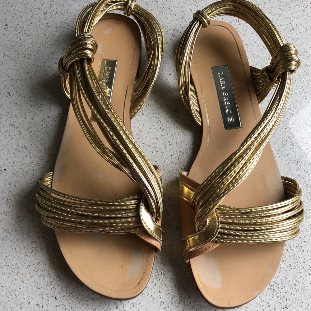 Zara Gold Knot Sandals
